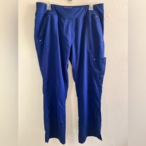 Purple Label Yoga Womens Pull On Pants Size LP(Large Petite)Blue color,pockets